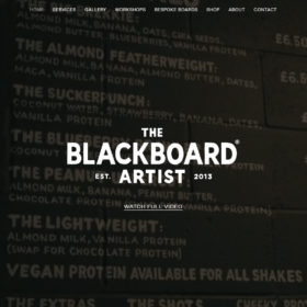 The Blackboard Artist、ロンドンに拠点をおく黒板アーティストのサイト